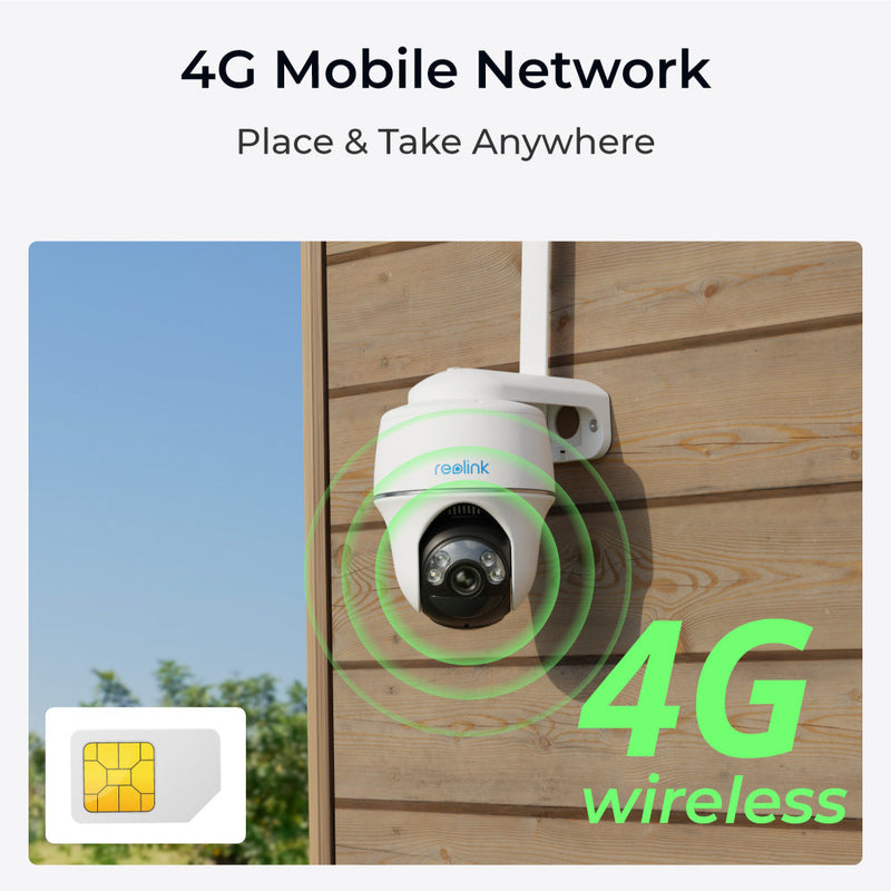 REOLINK GO PT Plus 2K 4MP Pan-Tilt 4G Battery Security Camera