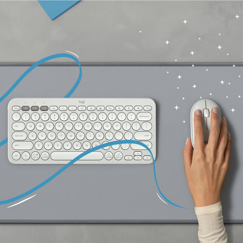 Logitech Pebble 2 Bluetooth Keyboard Combo - Tonal White - US INT&