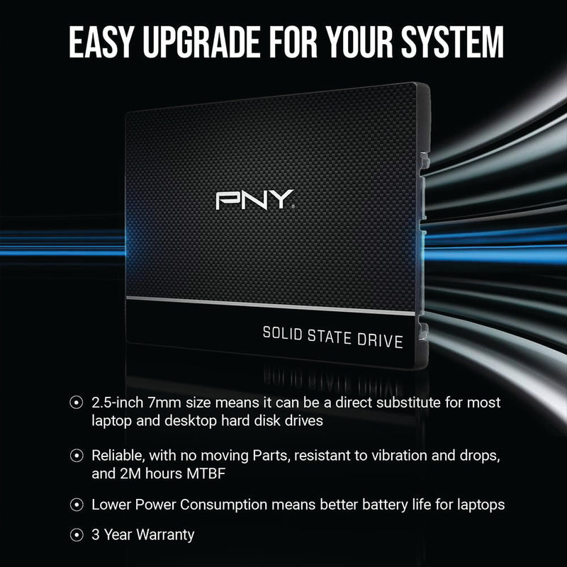 PNY 250GB CS900 SATA III 2.5" Internal SSD