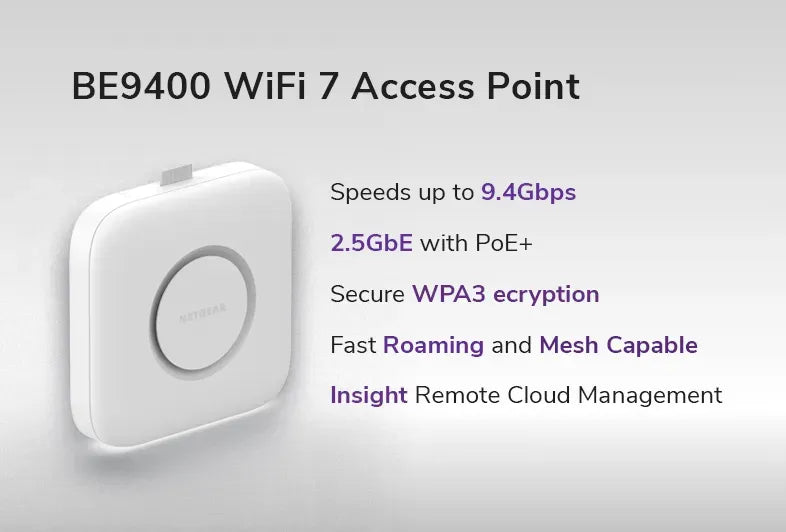 WBE710: Tri-Band PoE 2.5G Insight Manageable WiFi 7 Access Point