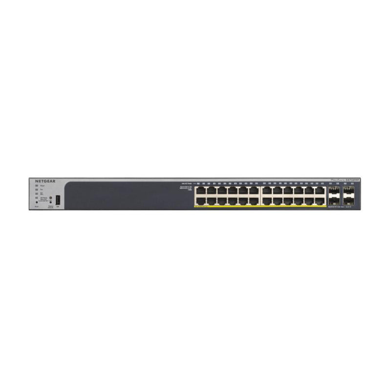 NETGEAR GS728TPP 28-Port PoE Gigabit Ethernet Smart Switch - Managed, Optional Insight Cloud Management, 24 x PoE+ @ 380W, 4 x 1G SFP, Desktop or Rackmount, and Limited Lifetime Protection
