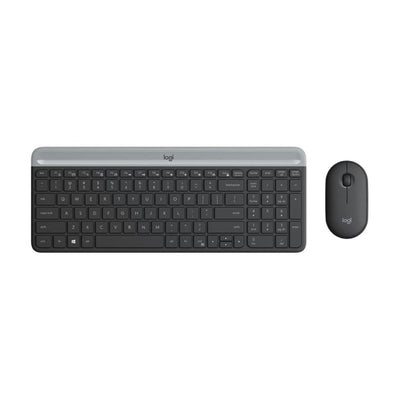 Logitech MK470 Slim Wireless Keyboard and Mouse Combo - Low Profile Compact Layout, Ultra Quiet Operation, 2.4 GHz USB Receiver with Plug and Play Connectivity, Long Battery Life