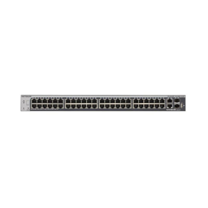 NETGEAR GS752TX 52-Port Gigabit/10G Stackable Smart Switch - 48 x 1G, Managed, with 2 x 10G Copper and 2 x 10G SFP+, Desktop or Rackmount, and Limited Lifetime Protection