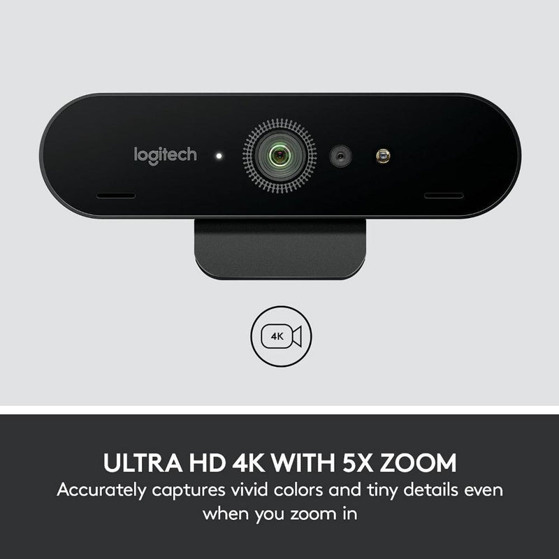 Logitech BRIO Ultra HD Webcam for Video Conferencing, Recording, and Streaming 