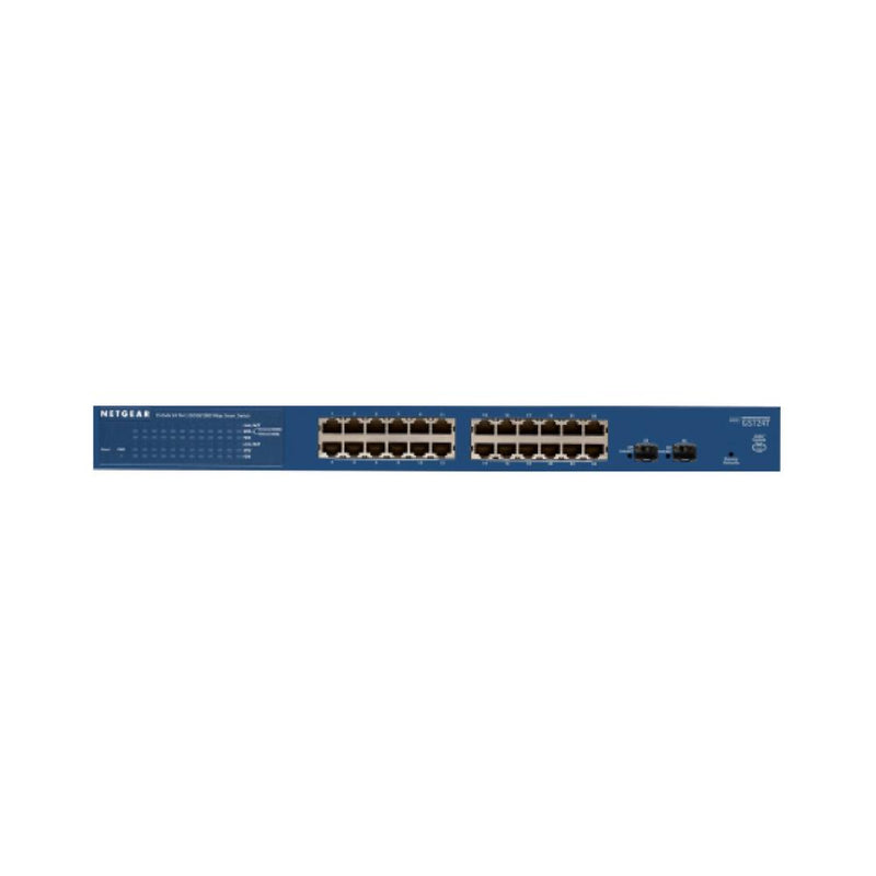 NETGEAR 24-Port Gigabit Ethernet Smart Switch (GS724Tv4) - Managed, with 24 x 1G, 2 x 1G SFP, Desktop or Rackmount, and Limited Lifetime Protection