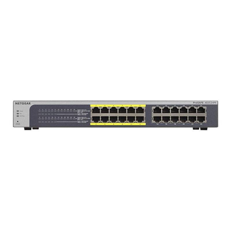 NETGEAR JGS524E 24-Port Gigabit Ethernet Plus Switch - Managed, Desktop or Rackmount, and Limited Lifetime Protection