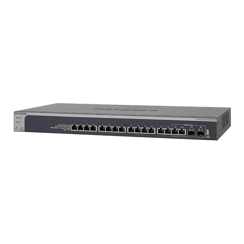 NETGEAR XS716T 16-Port 10G Ethernet Smart Switch - Managed, with 2 x 10 Gigabit SFP+, Desktop or Rackmount, and Limited Lifetime Protection