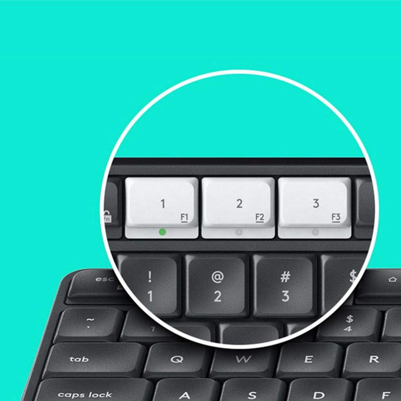 Logitech K375s Multi-Device Full Size Wireless and Bluetooth Keyboard and Stand Combo (iOS, Android, OSX, iPhone) with Logitech FLOW Technology