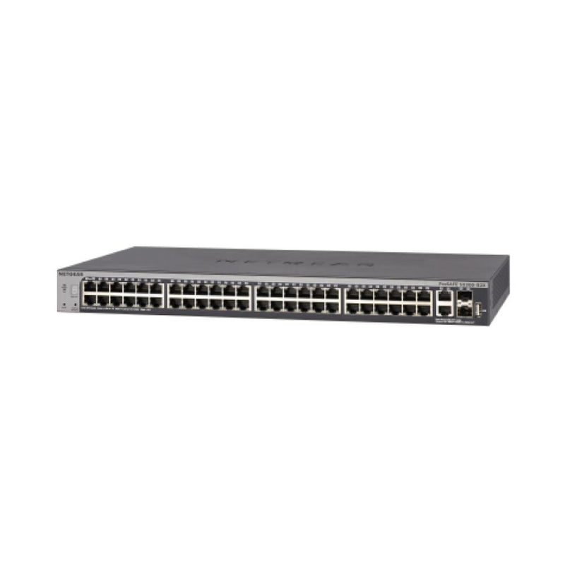 NETGEAR GS752TX 52-Port Gigabit/10G Stackable Smart Switch - 48 x 1G, Managed, with 2 x 10G Copper and 2 x 10G SFP+, Desktop or Rackmount, and Limited Lifetime Protection