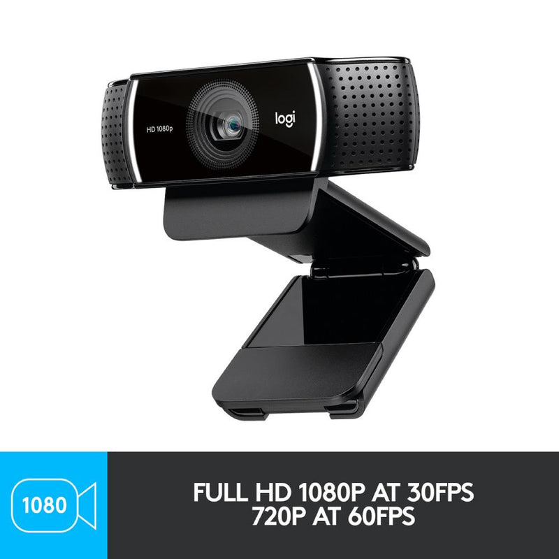 Logitech C922 Full HD Pro Stream Webcam with Background Replacement Feature and Tripod for Video (Work From Home, Home Based Learning, Video Call)