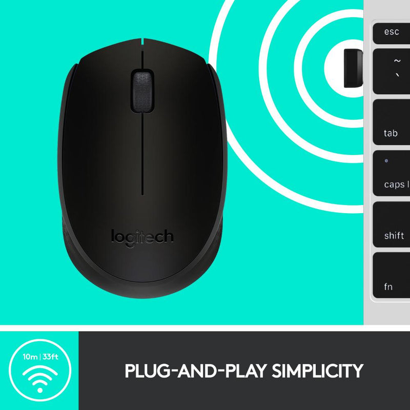 Logitech M170 Black Grey Wireless Mouse