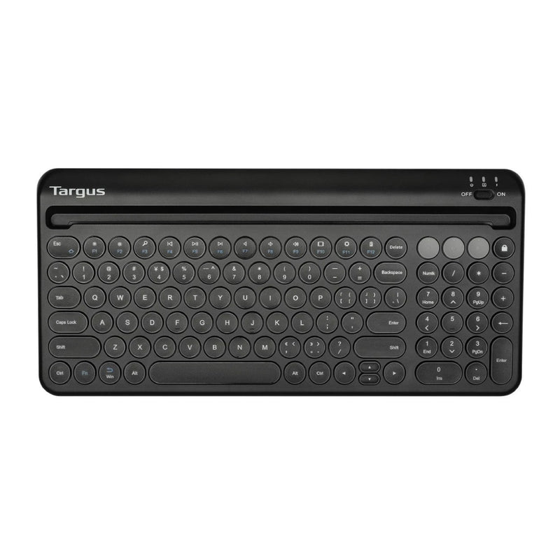 Targus AKB867US Multi-Device Bluetooth® Antimicrobial Keyboard with Tablet/Phone Cradle