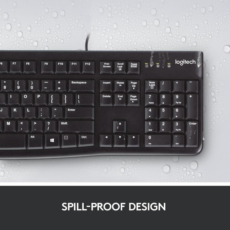 Logitech Desktop MK120 Durable, Comfortable, USB Mouse and Keyboard Combo