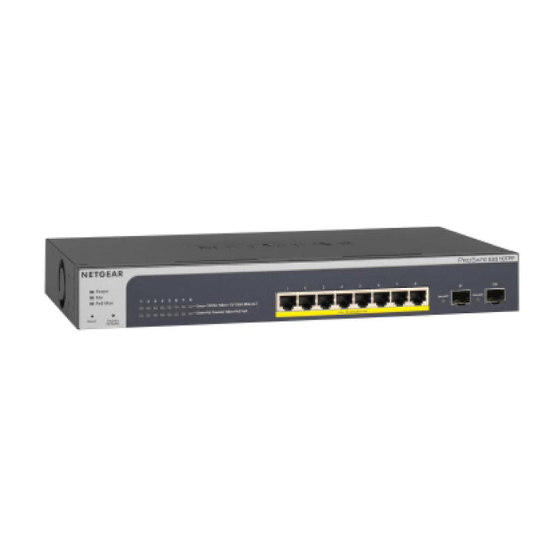 NETGEAR GS510TPP 10-Port PoE Gigabit Ethernet Smart Switch - Managed, with 8 x PoE+ @ 190W, 2 x 1G SFP, Desktop or Rackmount, and Limited Lifetime Protection