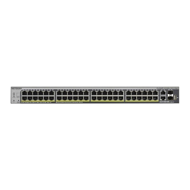 NETGEAR GS752TXP 52-Port Gigabit/10G Stackable Smart Managed Pro PoE Switch - with 48 x PoE+ @ 390W