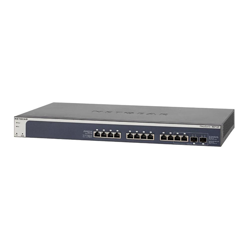 NETGEAR XS712T 12-Port 10G Ethernet Smart Managed Pro Switch - with 2 x 10Gigabit SFP+, Desktop/Rackmount, and ProSAFE Limited Lifetime Protection