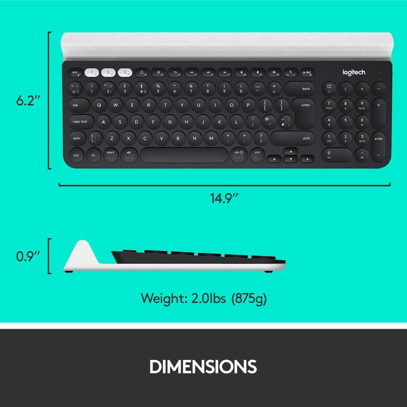 Logitech K780 Multi-Device Wireless Keyboard with Logitech FLOW Technology