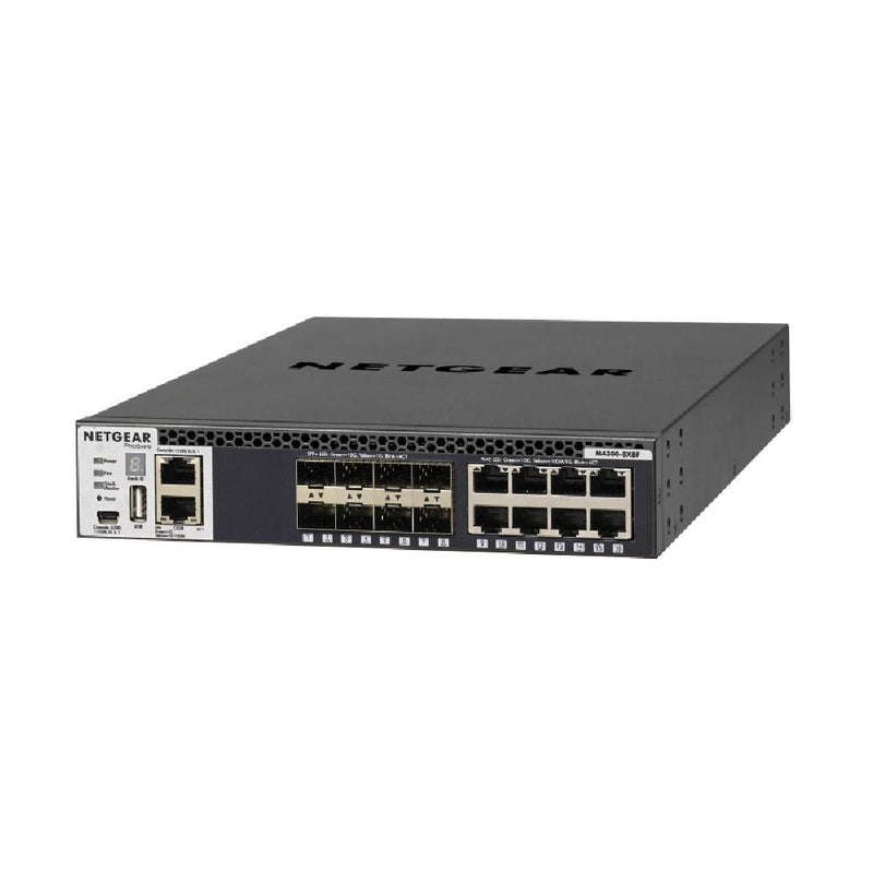NETGEAR 16-Port Fully Managed Switch M4300-8X8F, 16x10G, 8x10GBASE-T, 8xSFP+, Half-Width Stackable, ProSAFE Lifetime Protection (XSM4316S)