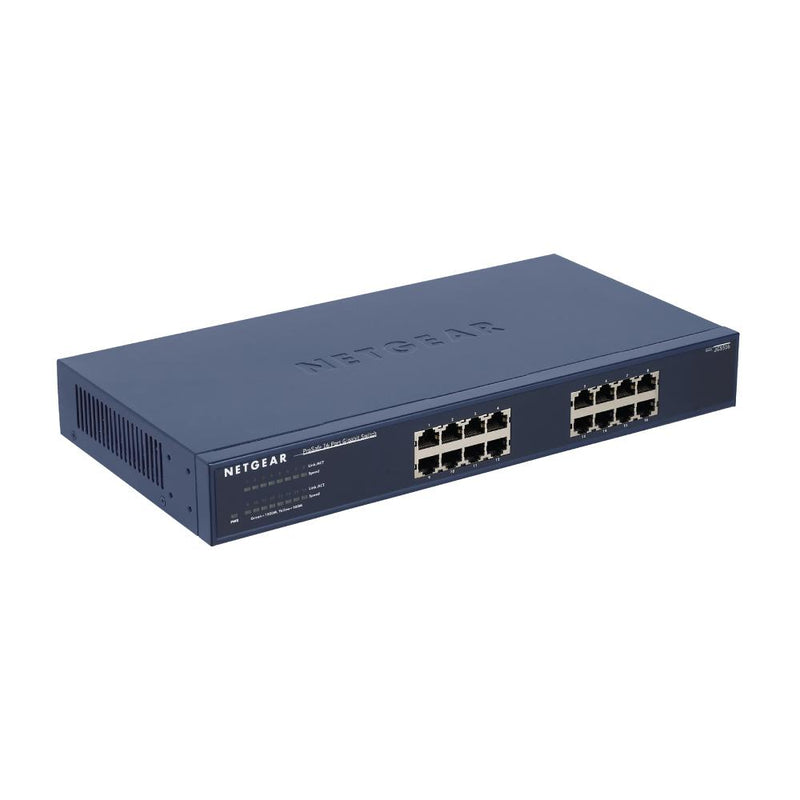 NETGEAR JGS516 16-Port Gigabit Ethernet Unmanaged Switch - Desktop/Rackmount, and ProSAFE Limited Lifetime Protection 