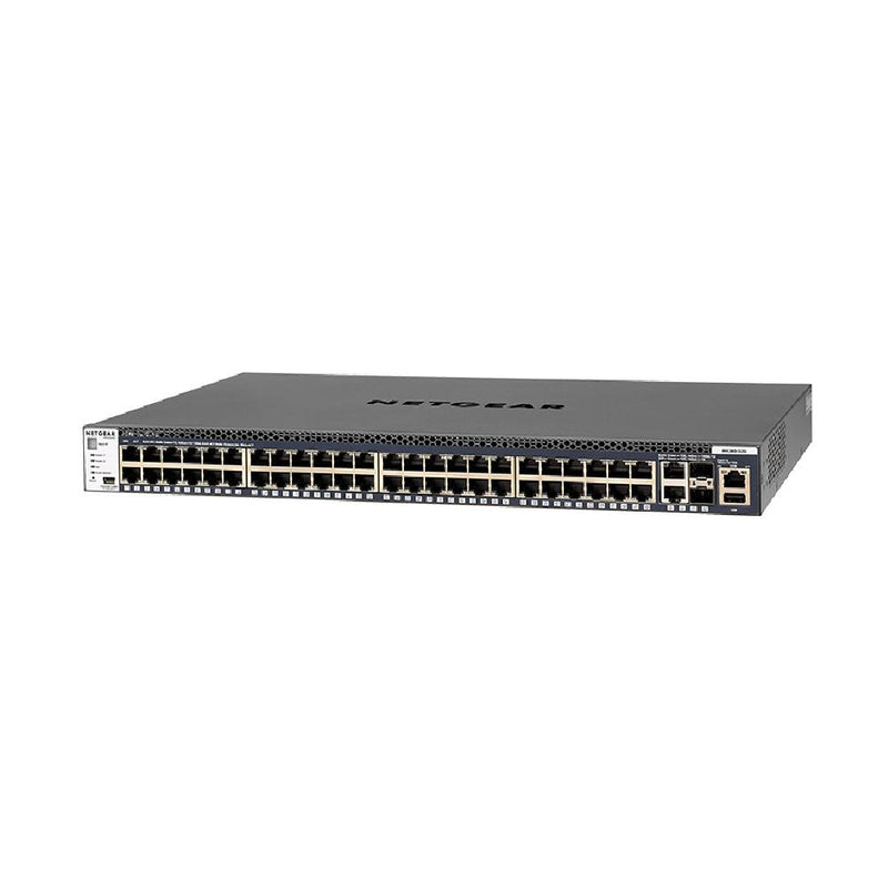 NETGEAR 48-Port Fully Managed Switch M4300-52G, 48x1G, 2x10GBASE-T, 2xSFP+, Stackable, ProSAFE Lifetime Protection (GSM4352S) 