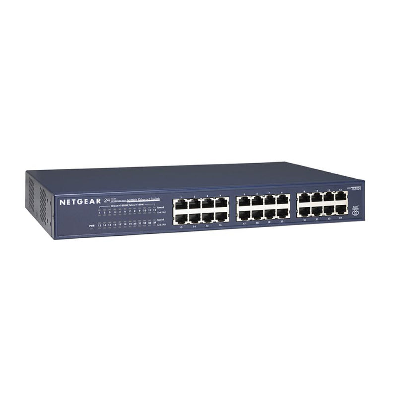 NETGEAR JGS524 24-Port Gigabit Ethernet Unmanaged Switch - Desktop/Rackmount, and ProSAFE Limited Lifetime Protection