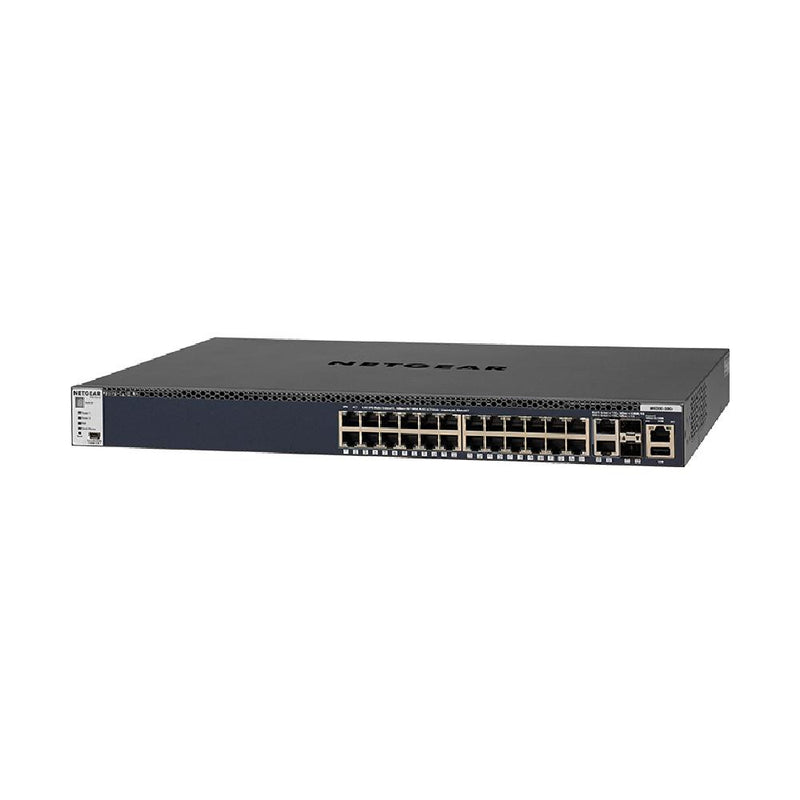 NETGEAR 24-Port Fully Managed Switch M4300-28G-PoE+, 24x1G PoE+, 2x10GBASE-T, 2xSFP+, Stackable, 550W PSU, ProSAFE Lifetime Protection (GSM4328PA) 