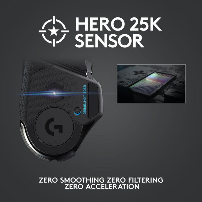 G502 LIGHTSPEED Wireless Gaming Mouse w/ HERO sensor and tunable weights