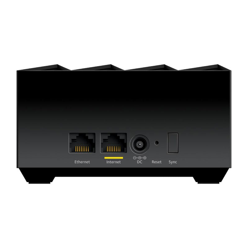 NETGEAR Nighthawk MK63 Whole Home Mesh WiFi 6 System - AX1800 Router with 2 Satellite Extender, Coverage Up to 3,250 sq ft and 25+ Devices - Black