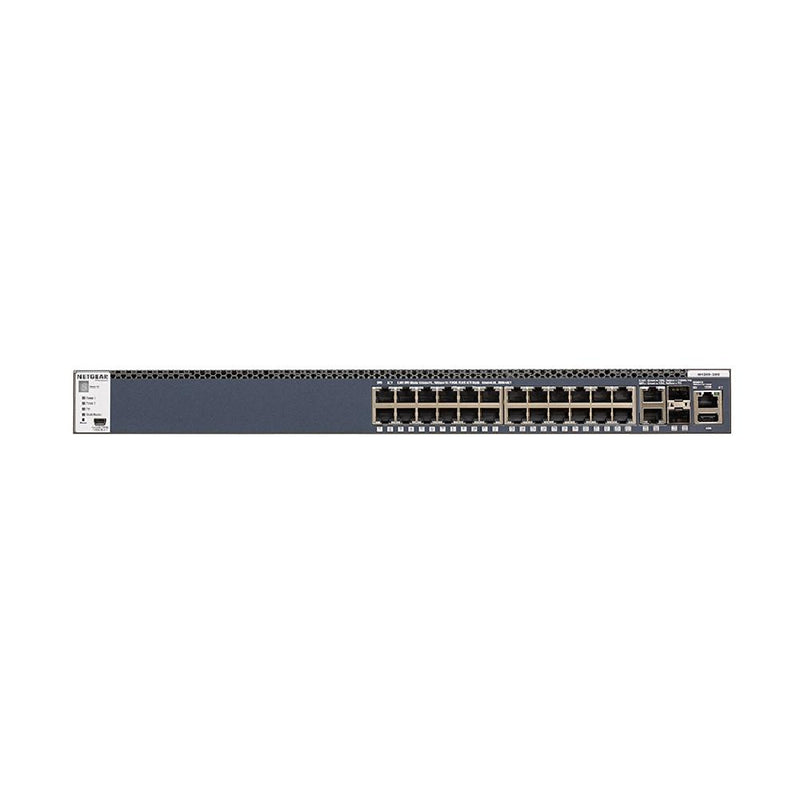 NETGEAR 24-Port Fully Managed Switch M4300-28G-PoE+, 24x1G PoE+, 2x10GBASE-T, 2xSFP+, Stackable, 550W PSU, ProSAFE Lifetime Protection (GSM4328PA) 