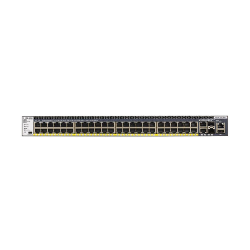 NETGEAR 48-Port Fully Managed Switch M4300-52G-PoE+ 48x1G PoE+, 2x10GBASE-T, 2xSFP+, Stackable, 550w PSU, ProSAFE Lifetime Protection (GSM4352PA)