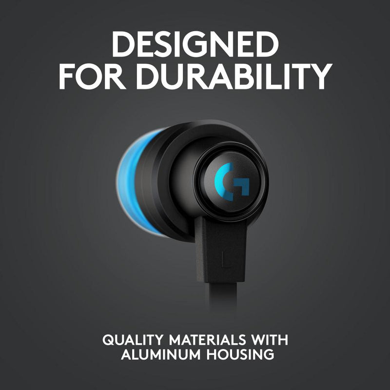 Logitech G333 Gaming Earphones with dual audio drivers, in-line mic and volume control, compatible with PC/PS/Xbox/Nintendo/Mobile with 3.5mm Aux or USB-C Port