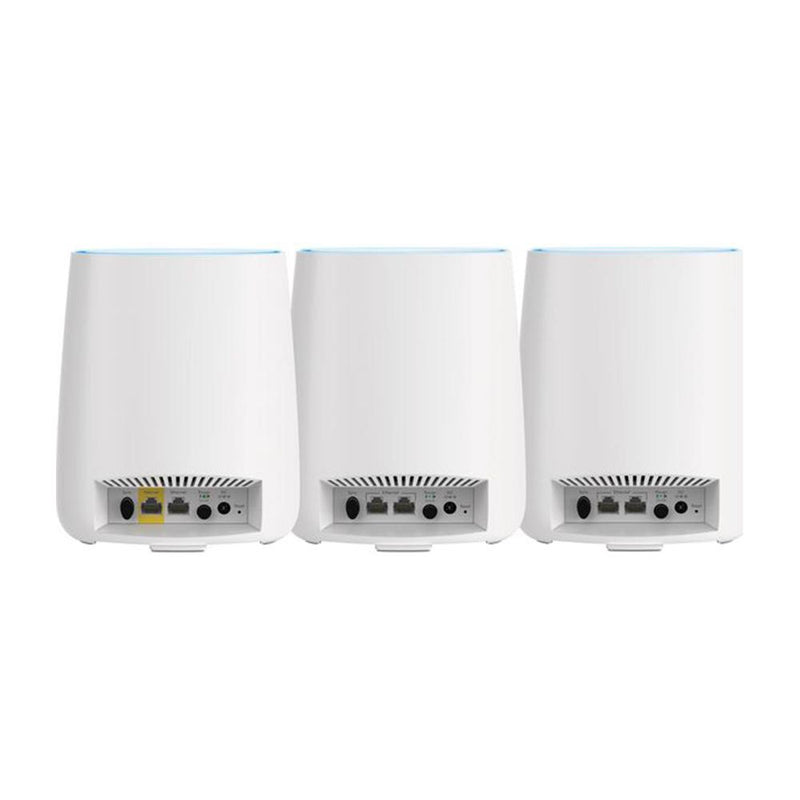 NETGEAR Orbi RBK23 Tri-band Whole Home Mesh WiFi System with 2.2Gbps speed Router & Extender replacement covers up to 6,000 sq. ft., 3-pack includes 1 router & 2 satellites