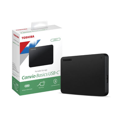 Toshiba Canvio Basics USB-C Portable Hard Drive 1/2/4TB USB TYPE-C 3 Years Warranty