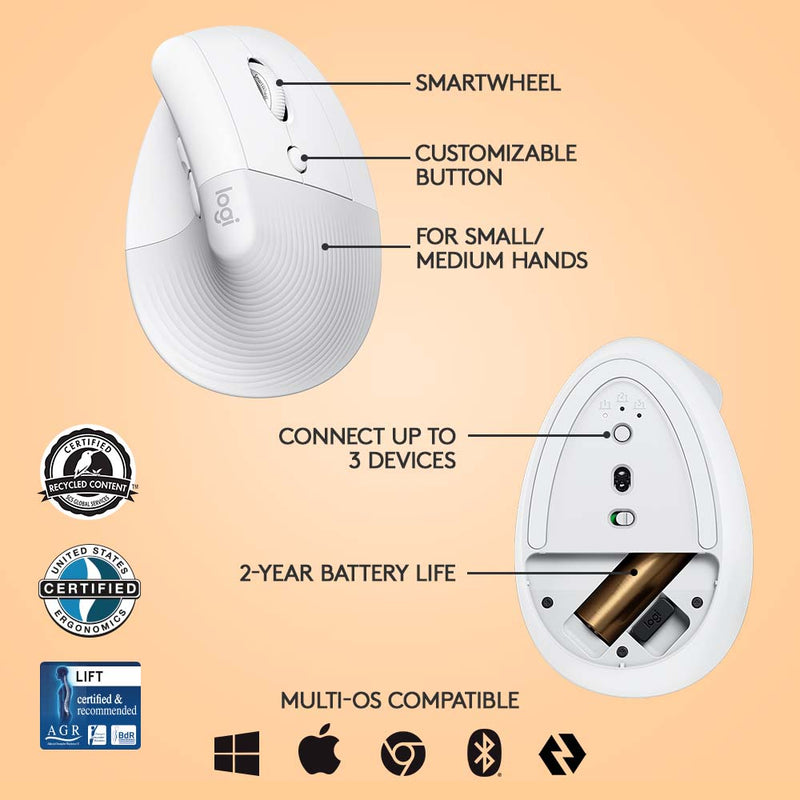 LOGITECH Lift Vertical Ergonomic Mouse