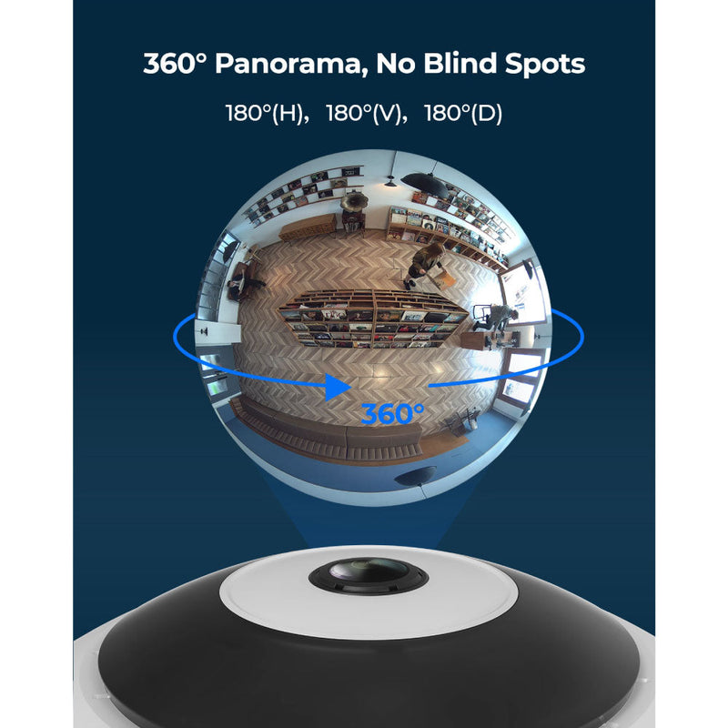 REOLINK FE-P 6MP 360° Panoramic Indoor Fisheye Camera with Built-in Siren & Two-Way Audio