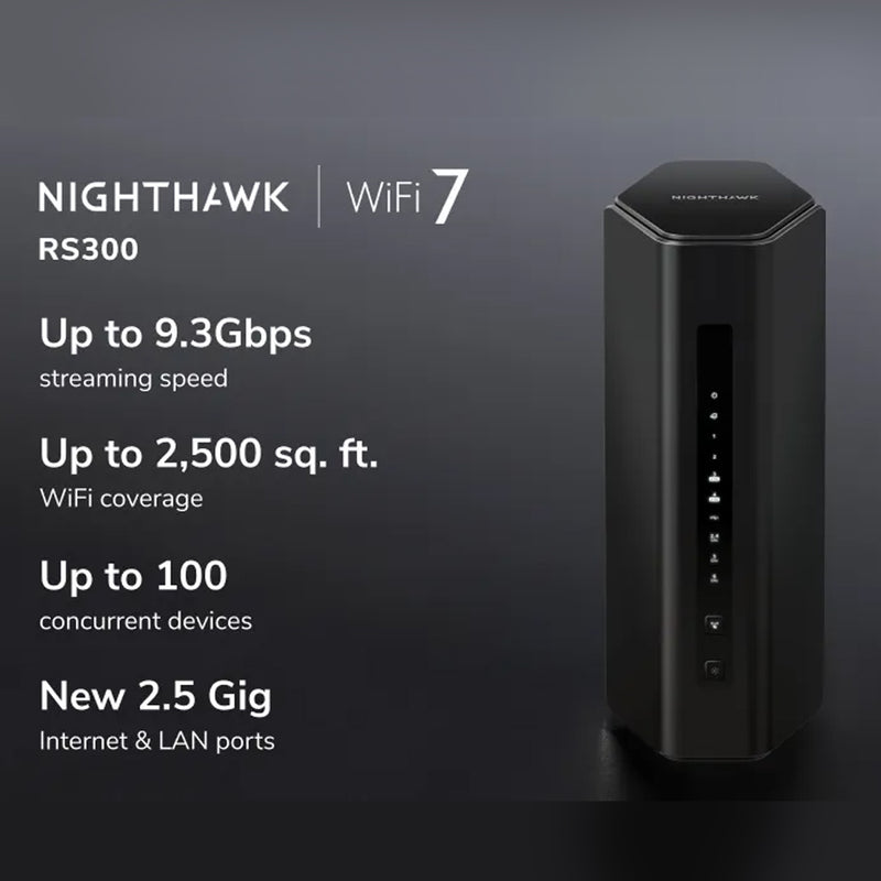 Nighthawk WiFi 7 Router RS300, 9.3Gbps