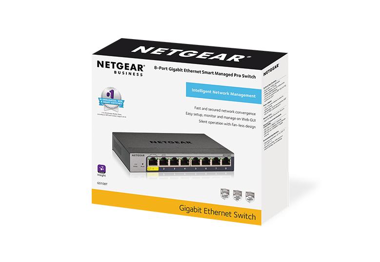 NETGEAR 8-Port Gigabit Ethernet Smart Switch with Cloud Management (GS108Tv3)