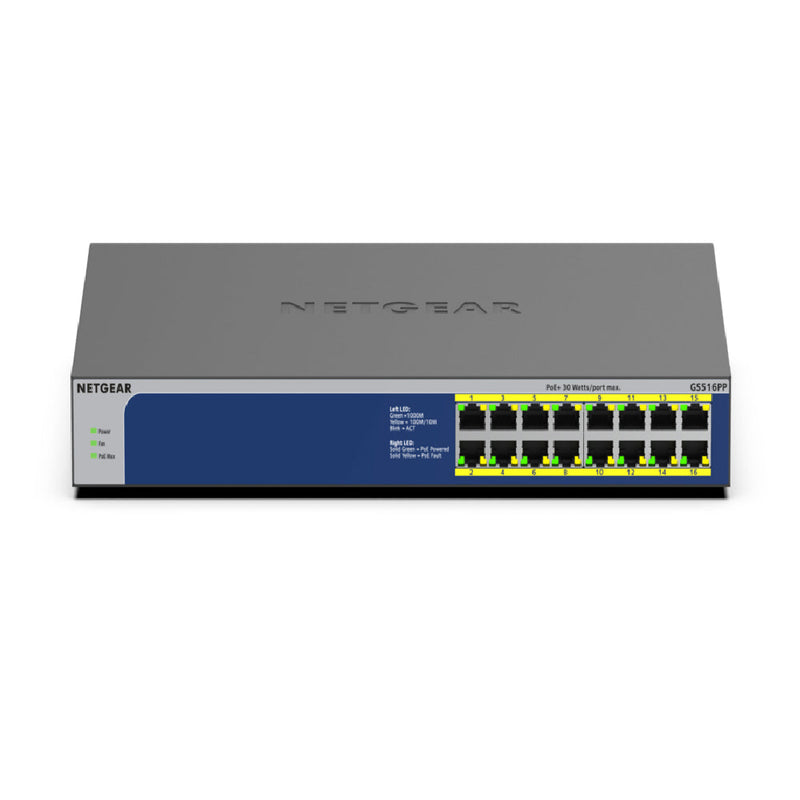 NETGEAR 16-Port Gigabit Ethernet High-Power PoE+ Unmanaged Switch (260W)