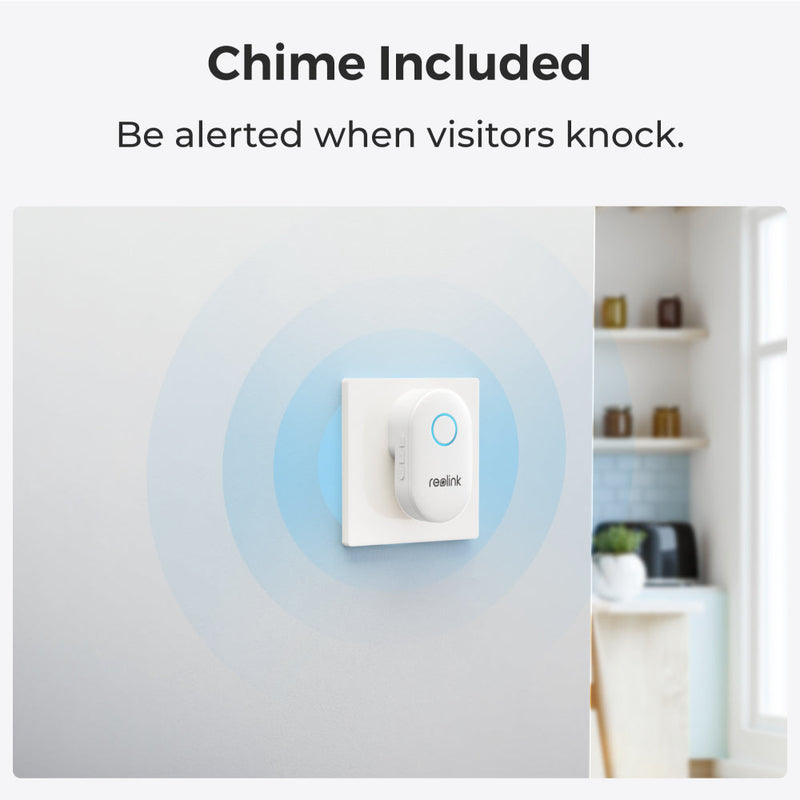 REOLINK Smart 5MP 2K+ Wired PoE Video Doorbell with Chime