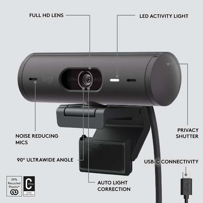 LOGITECH BRIO 500 Full HD 1080p Webcam