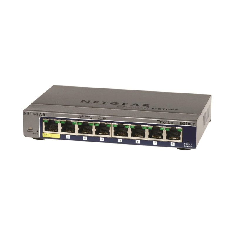 Netgear 8-Port Gigabit Ethernet Smart Switch with Cloud Management (GS108T)
