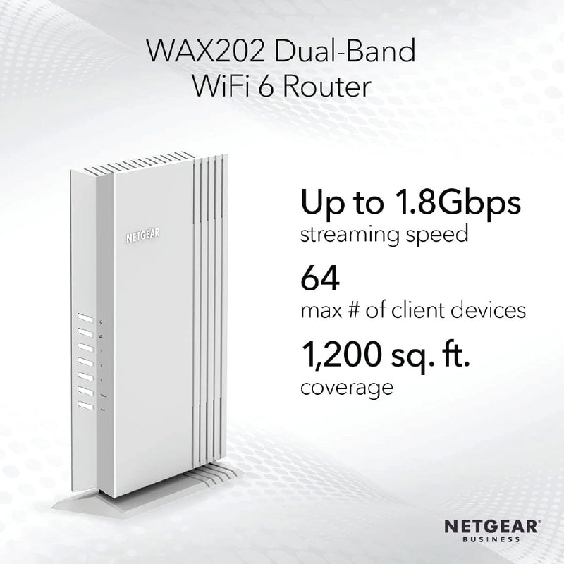 Netgear WAX202 WiFi 6 AX1800 Dual Band Wireless Access Point