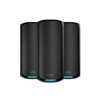 Orbi 970 Quad-Band WiFi 7 Mesh System - BE27000 27Gbps - 3-Pack - Black (RBE973SB)