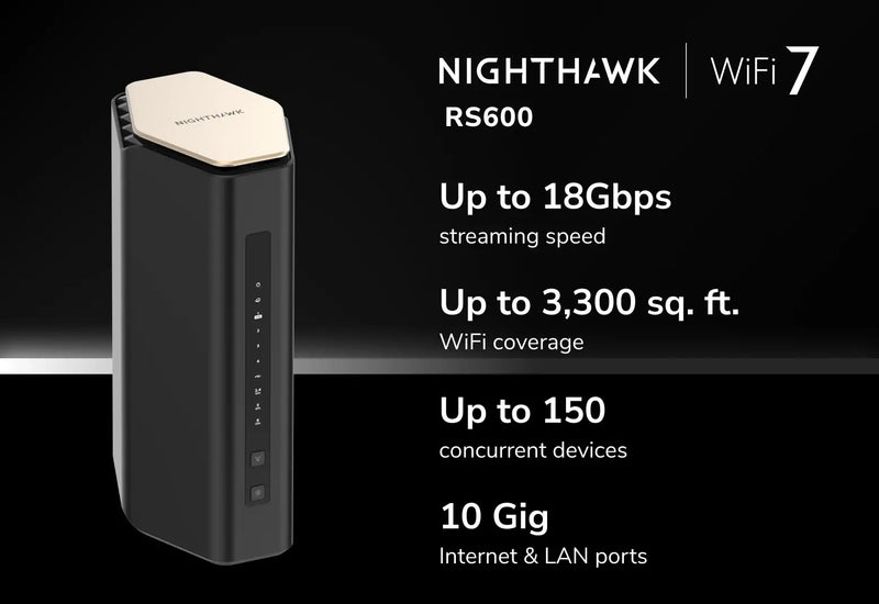 Nighthawk WiFi 7 Router RS600, 18Gbps