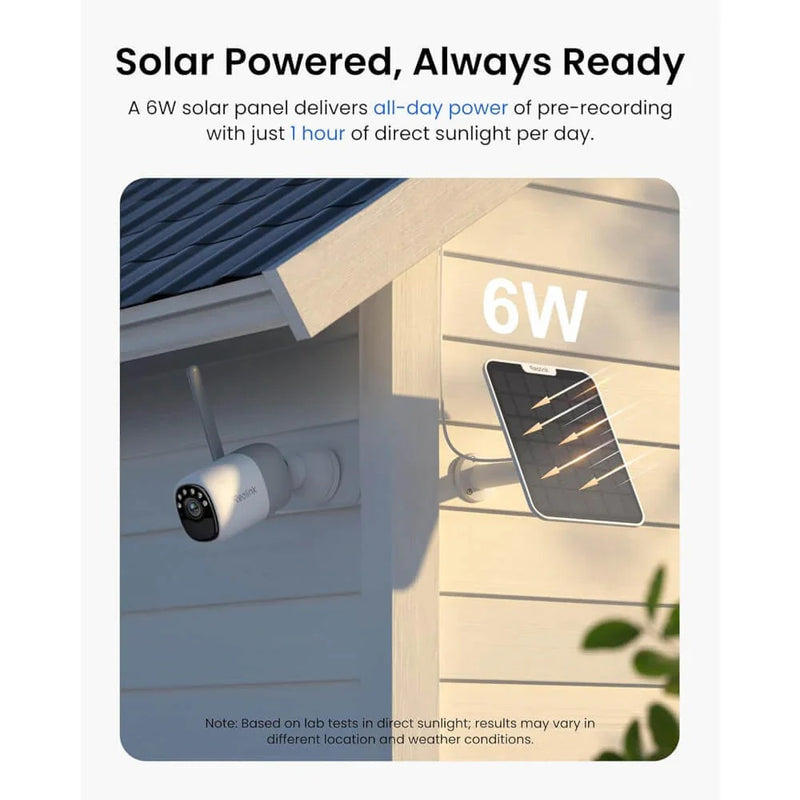 Reolink Altas 2K 10s Pre-recording Bullet and ColorX Night vision with Solar Panel 2 Included