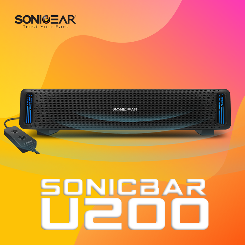 Sonicgear U200 Soundbar 7 Pulsating LED Colours  - 10W - USB