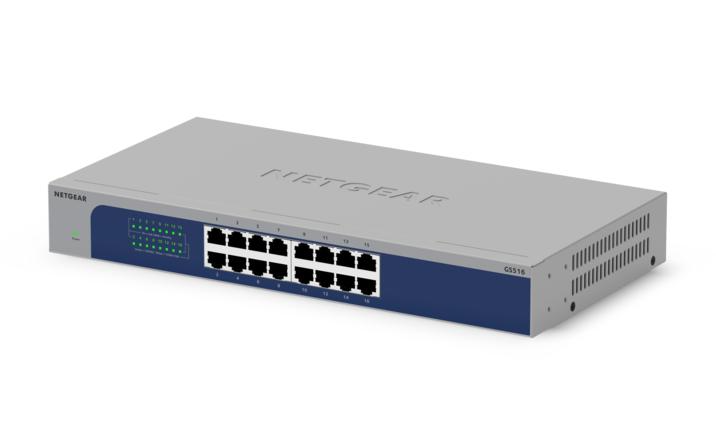 16-Port Gigabit Ethernet Unmanaged Switch (GS516) with 16 x Gigabit Ethernet ports