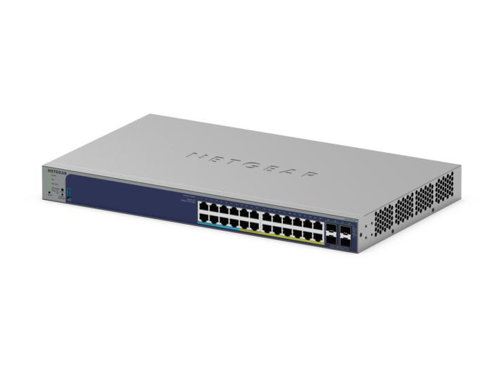 Netgear GS728TXUPv3: 24-Port Gigabit PoE+ and PoE++ Smart Switch w/optional Remote/Cloud Management with 4 SFP+ Ports (420W)