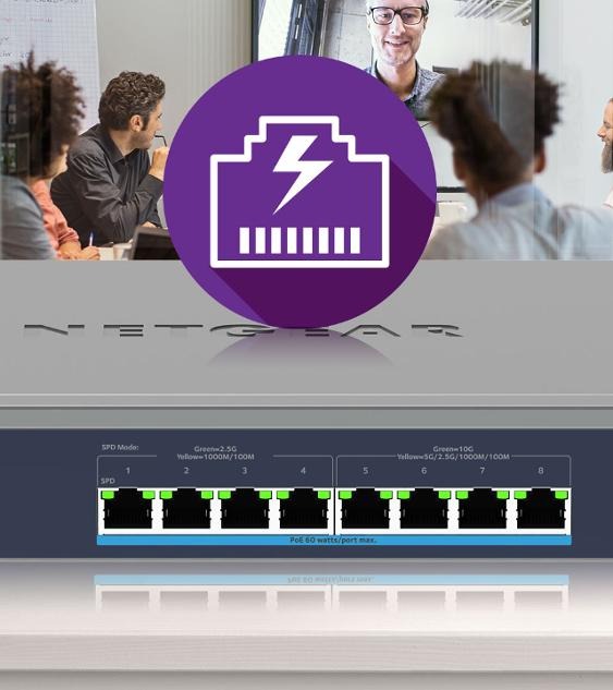 Netgear MS510TXUP: 8-Port Multi-Gigabit/10G Ethernet Ultra60 PoE++ Smart Switch with 2 SFP+ Ports