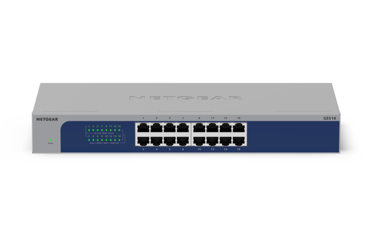 16-Port Gigabit Ethernet Unmanaged Switch (GS516) with 16 x Gigabit Ethernet ports